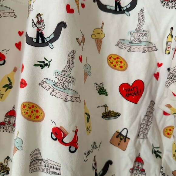 BedHead Pajama pants in That’s Amore fun Italian print, size large - Picture 4 of 7